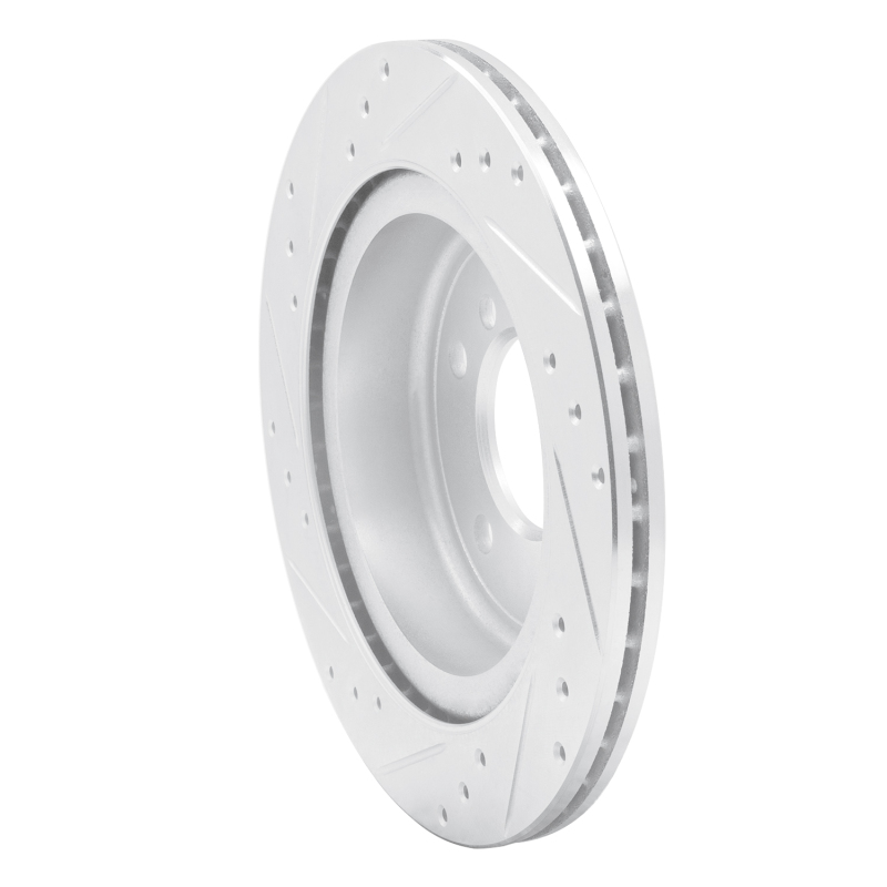 BMW Z4 Brake Rotor (1) - Rear Right - R1 Concepts - Drilled & Slotted - Silver - `09-`16